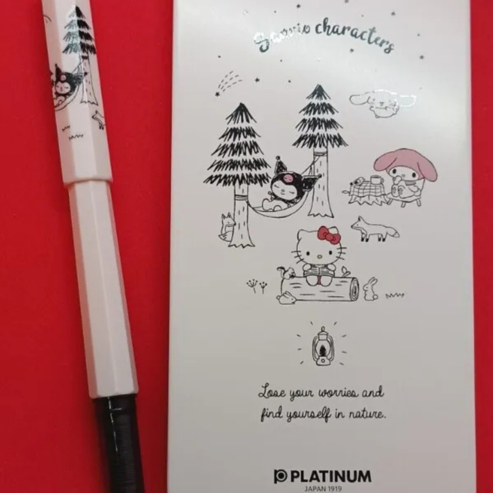 Sanrio Kuromi fountain pen with ink and ink converter NEW